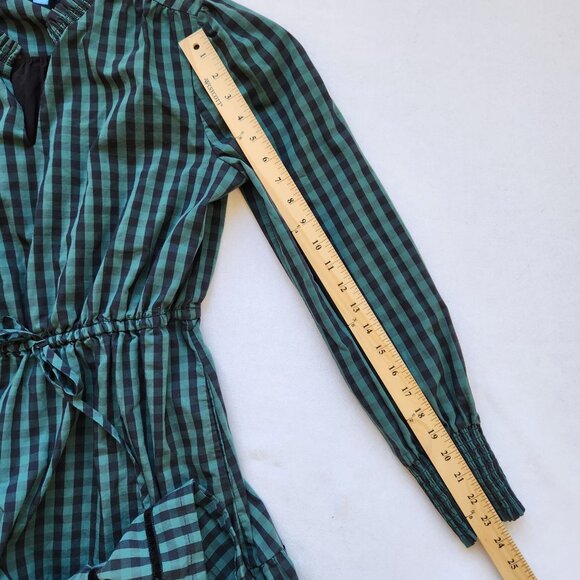 Draper James RSVP Green Black Gingham Dress Holiday Christmas Winter Cute Small - Picture 10 of 10